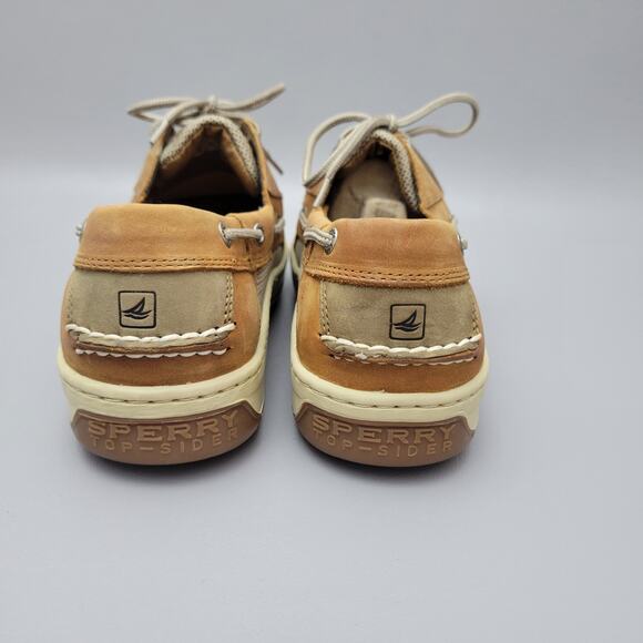 Sperry Top-Sider Billfish 3-Eye Dark Tan Boat Shoe Men's size 12 M - Picture 9 of 14
